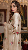 Silk 3PC Embroidered With Organza Embroidered Dupatta-1316
