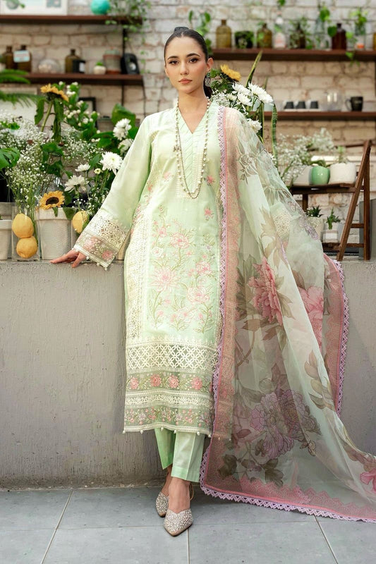 Maria B. Lawn Embroidered 3PC Suit Printed Lawn Dupatta – IIC-4006