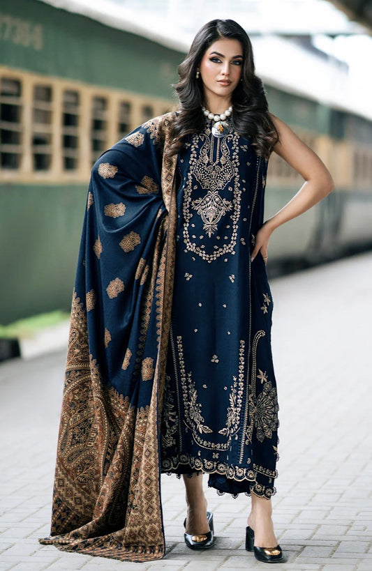 Embroidered Lawn 3PC Suit with Printed Dupatta  – IIC-4035