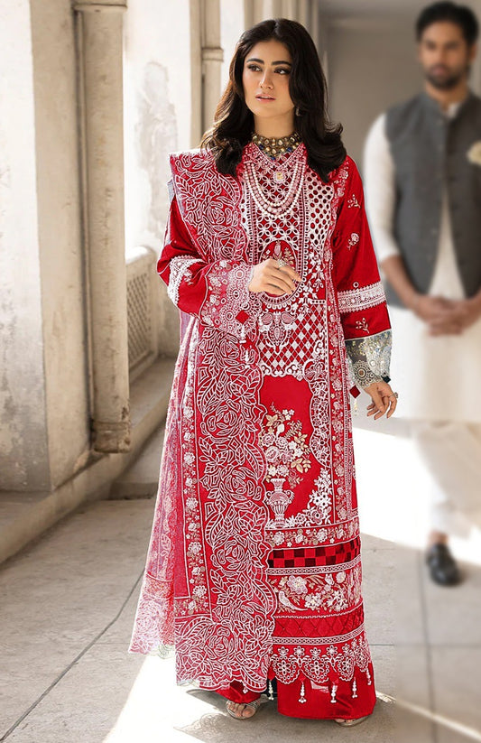Embroidered Lawn 3PC Suit with Embroidered Dupatta  – IIC-4029