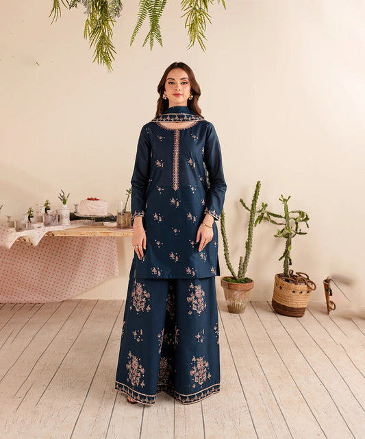 Batik Dhanak 3PC Embroidered With Dhanak Embroidered Dupatta-253