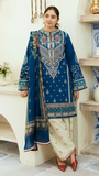 ZARA SHAHJAHAN 3PC Dhanak Embroidered Shirt With Digital Printed Shawl-668