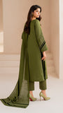 BAROQUE 3PC EMBROIDERED KHADDAR Shirt With Embroidered Shawl-684