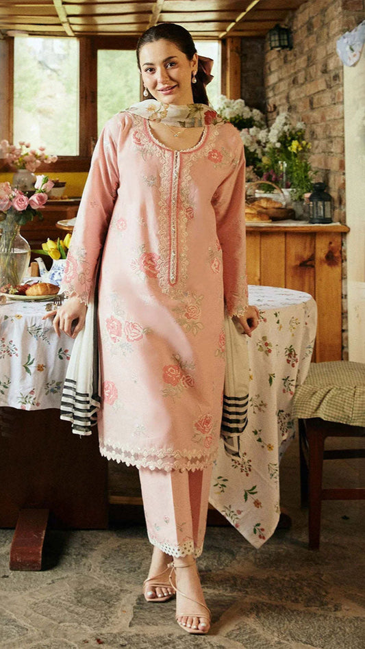 ZARA SHAHJAHAN 3PC Lawn Embroidered Shirt With Printed Dupatta-502