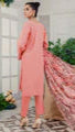 SAFWA FLORAL 3PC Dhanak Embroidered Shirt With Digital Printed Shawl-2003