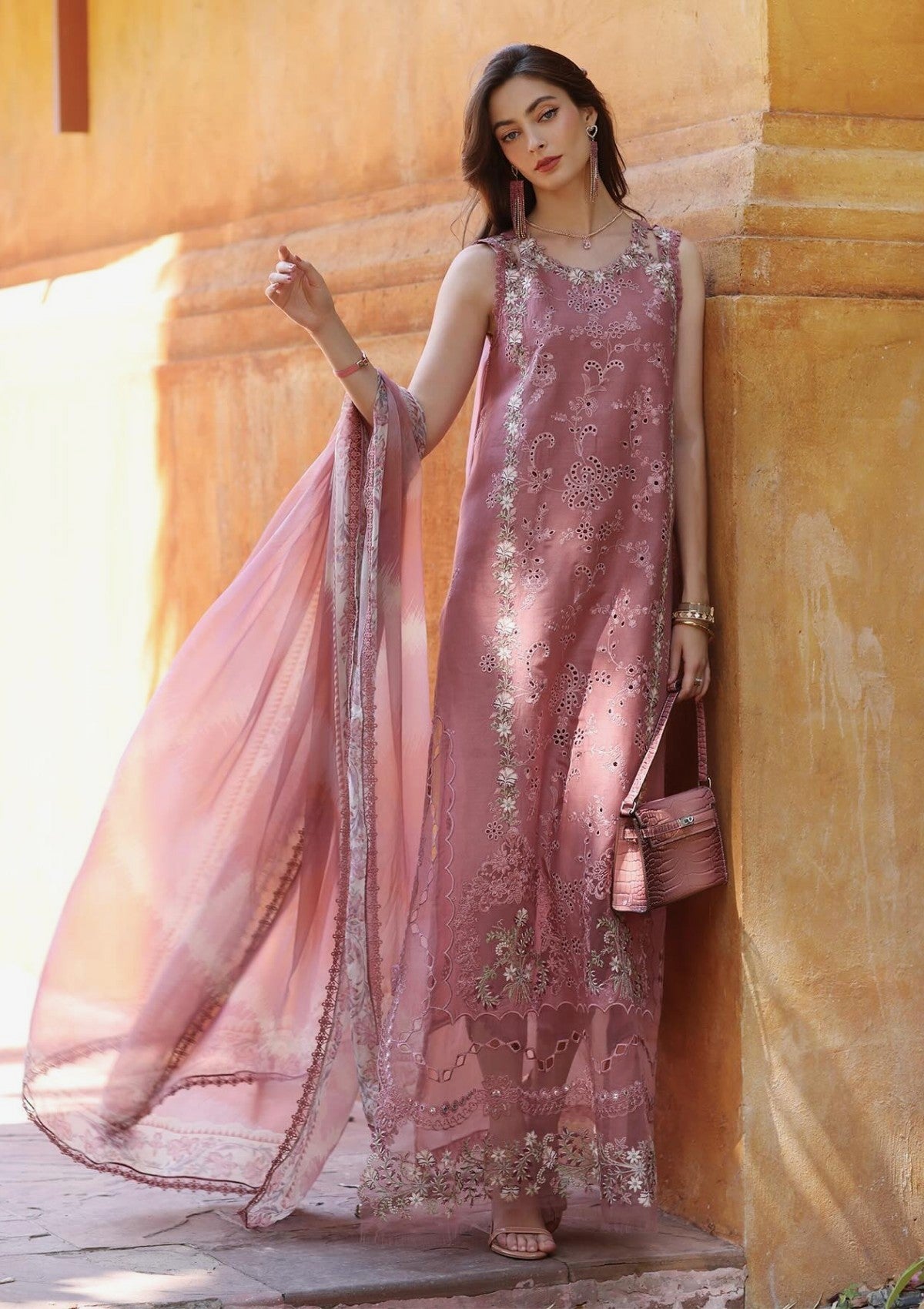Embroidered Lawn 3PC Suit with Embroidered Dupatta  – IIC-4062