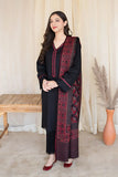 3 Piece - Unstitched Dhanak Stuff Full Embroidered Suit With Printed Wool Shawl.