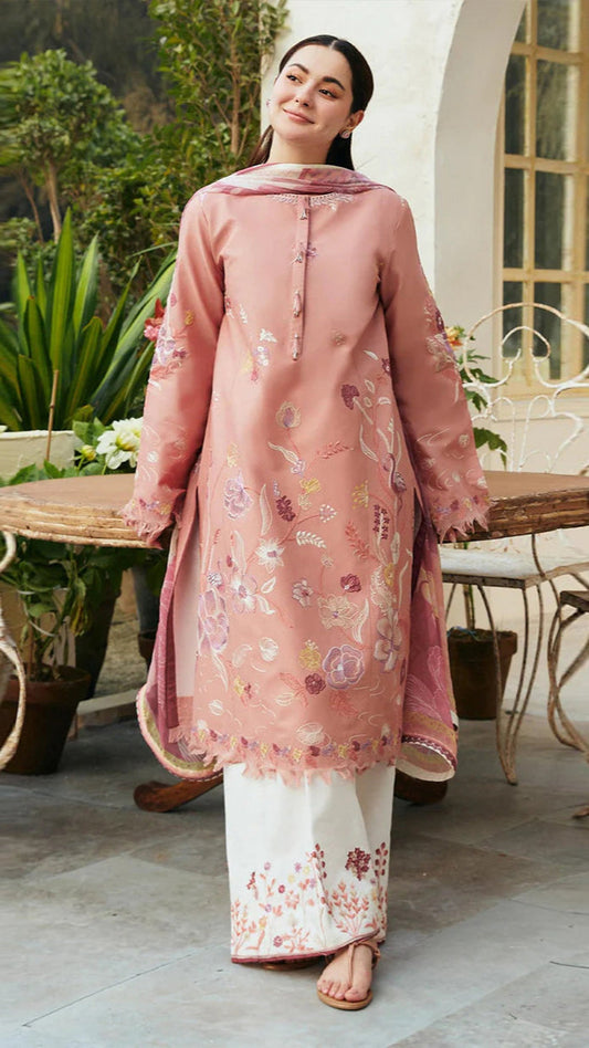 ZARA SHAHJAHAN 3PC Lawn Embroidered Shirt With Printed Dupatta-387