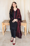 3 Piece - Unstitched Dhanak Stuff Full Embroidered Suit With Printed Wool Shawl.