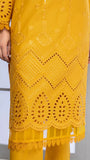 SAFWA FLORAL 3PC Dhanak Embroidered Shirt With Digital Printed Shawl-2004