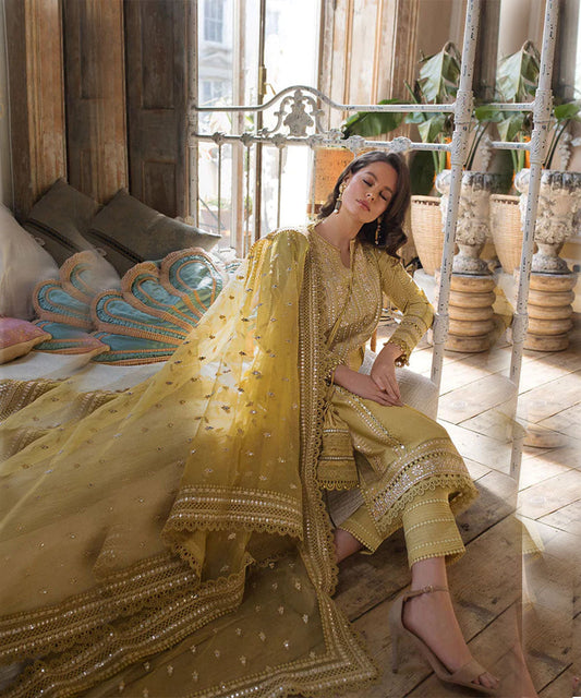 SOBIA NAZIR 3PC Lawn Embroidered With Organza Embroidered Dupatta-731