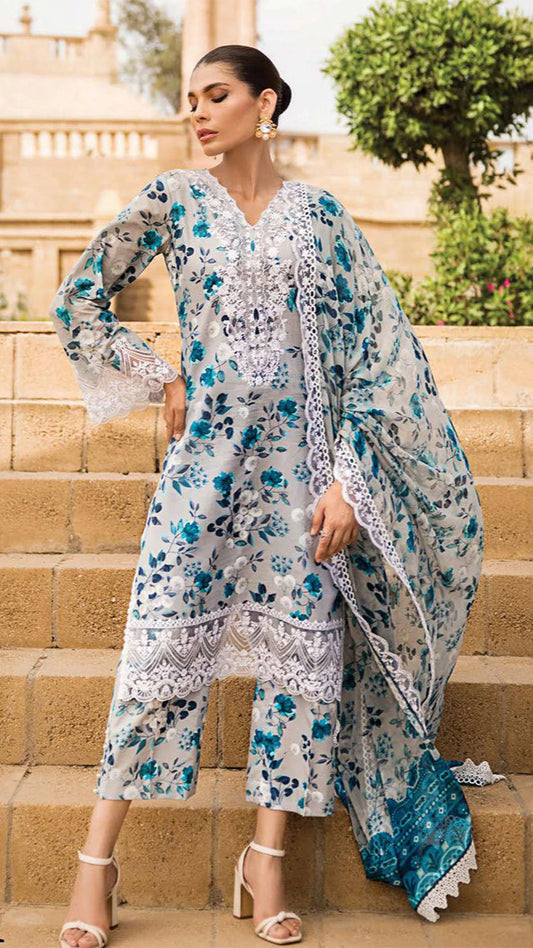 ZAINAB CHOTTANI KHADDAR 3PC WITH KHADDAR PRINTED SHIRT & TROUSER-916