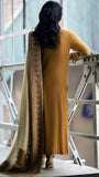 IZEL MUSAFIR 3PC Dhanak Embroidered Shirt With Digital Printed Shawl-266
