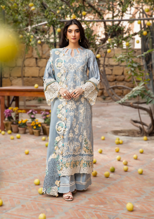 ELAF Lawn Embroidered 3PC Suit with Embroidered dupatta – IIC-4025