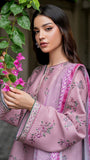 JAZMIN  3PC Dhanak Embroidered Shirt With Digital Printed Shawl-288