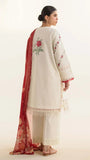 ZARA SHAHJAHAN 3PC Lawn Embroidered Shirt With Printed Dupatta-494