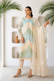Chikankari Embroidered Lawn 3PC Suit with Embroidered Dupatta  IIC-4067