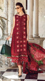 MARIA B. LAWN 3PC EMBROIDERED SHIRT WITH DIGITAL PRINTED DUPATTA-518