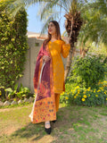 3PC Embroidered With Wool Mreena Embroidered Dupatta-616