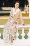 MUSHQ 3PC Lawn Chekankari Embroidered With Organza Embroidered Dupatta-402