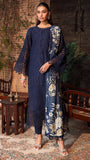ULFAT EMBROIDERED 3PC Dhanak Embroidered Shirt With Digital Printed Shawl-2002