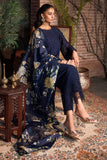 ULFAT EMBROIDERED 3PC Dhanak Embroidered Shirt With Digital Printed Shawl-2002