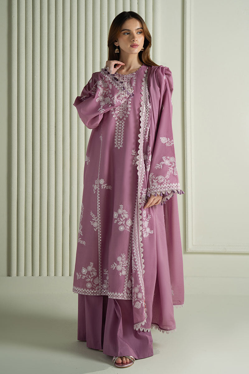 Cross Stitch Embroidered Lawn 3PC Suit with Embroidered Dupatta – IIC-4054