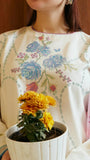 ZARA SHAHJAHAN 3PC Lawn Chikankari Embroidered Shirt With Printed Dupatta-431