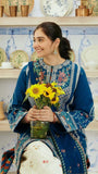 ZARA SHAHJAHAN 3PC Dhanak Embroidered Shirt With Digital Printed Shawl-668