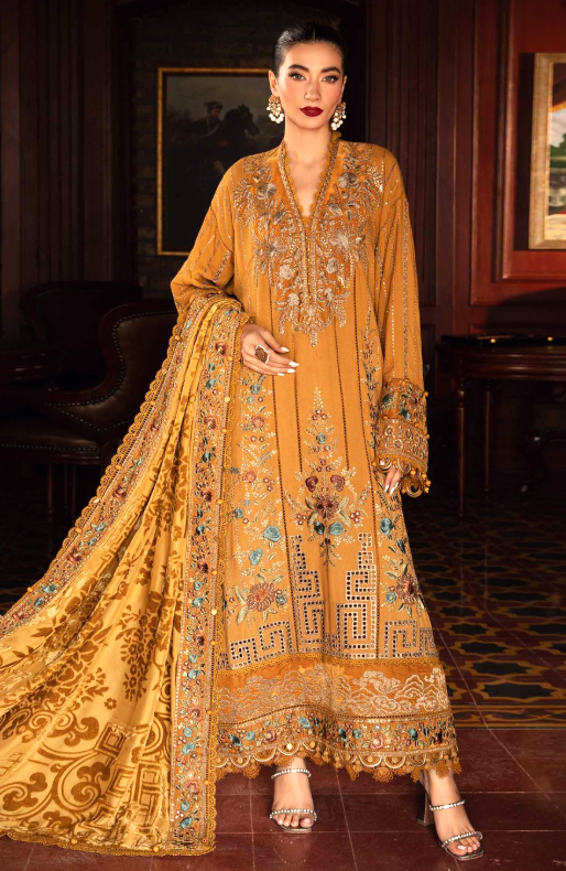 MARIA.B DHANAK EMBROIDERED 3PC UNSTITCHED WINTER COLLECTION – IIC-2012