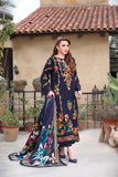 LUXURY DHANAK FLORAL EMBROIDERED 3PC SUIT WITH DIGITAL PRINTED WOOL SHAWL –3545