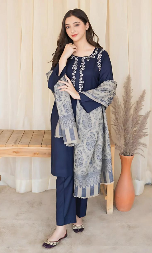 Click to enlarge Asiling - 3PC Shirt Embroidered Danak Fabric