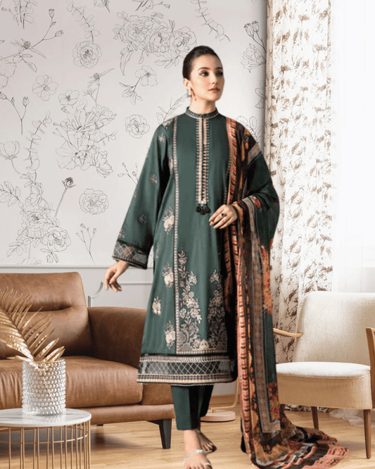 SAPPHIRE EMBROIDERED DHANAK 3PC UNSTITCHED WINTER COLLECTION-623