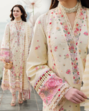 Qalamkar Embroidered Lawn 3PC Suit with Embroidered Dupatta – 4001