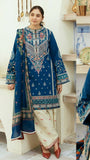 ZARA SHAHJAHAN 3PC Dhanak Embroidered Shirt With Digital Printed Shawl-668
