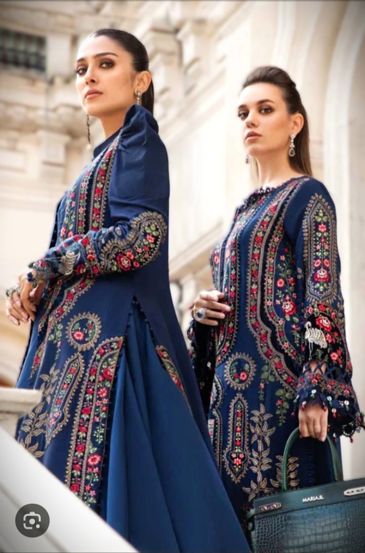 LUXURY DHANAK EMBROIDERED 3PC WINTER COLLECTION-3384