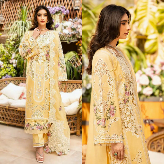 MUSHQ LAWN 3PC EMBROIDERED SUIT WITH EMBROIDERED DUPATTA-IIC-4020