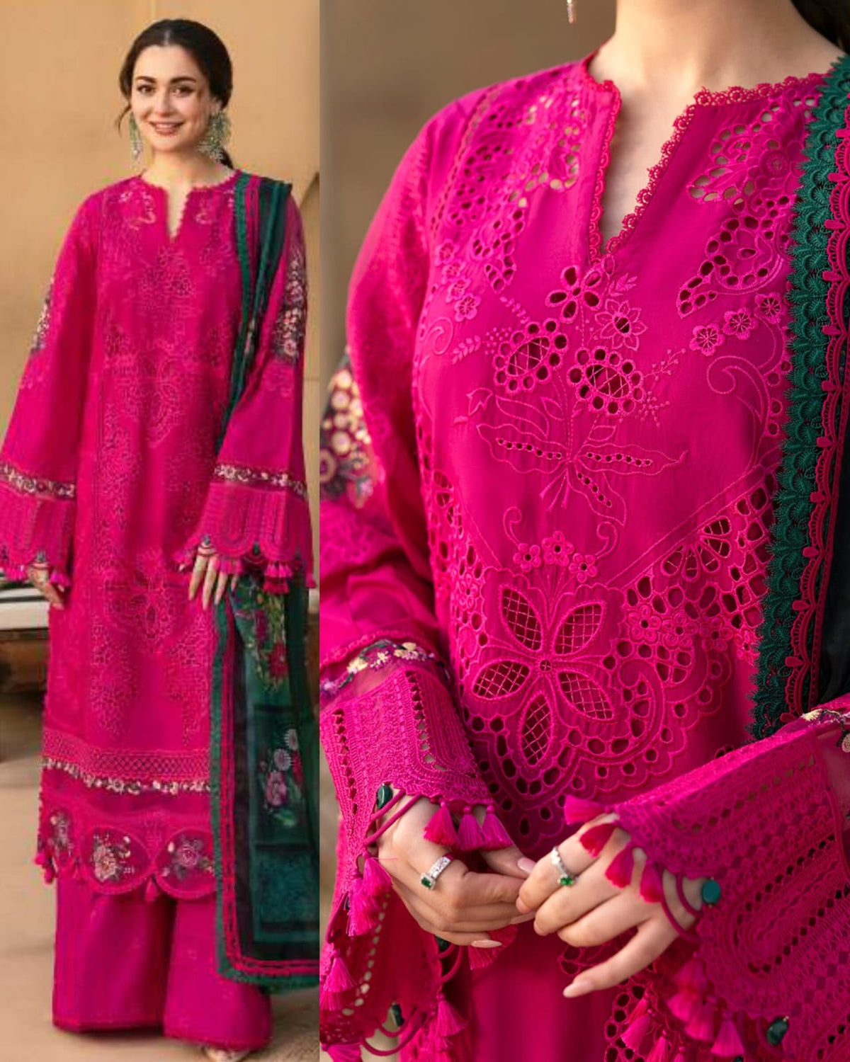 Saira Rizwan Embroidered Lawn 3PC Suit with Printed Dupatta – IIC-4050