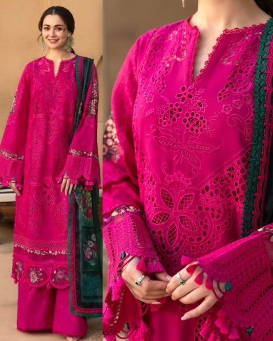 Saira Rizwan Embroidered Lawn 3PC Suit with Printed Dupatta – IIC-4050