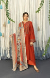 URGE 3PC Dhanak Embroidered With Digital Printed Shawl-651
