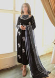 AFROZEH UNSTITCH WINTER VELVET 3PC EMBROIDERED SUIT WITH SILK TROUSER & ORGANZA DUPATTA – 4498
