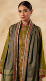 Zara Shahjahan 3PC Embroidered With Digital Printed Wool Shawl-198