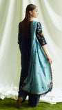 ZARA SHAHJAHAN 3PC Dhanak Embroidered Shirt With Digital Printed Shawl-281