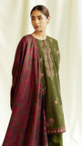 ZARA SHAHJAHAN 3PC Dhanak Embroidered Shirt With Digital Printed Shawl-273
