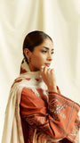 ZARA SHAHJAHAN 3PC Dhanak Embroidered Shirt With Digital Printed Shawl-280
