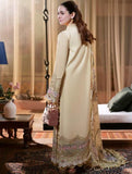 LUXURY DHANAK CHIKANKARI EMBROIDERED 3PC SUIT WITH PRINTED WOOL SHAWL-3333