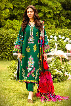 SIRA BY SADAF FAWAD KHAN UNSTITCHED DHANAK EMBROIDERED 3PC-2048