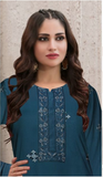 Female Studio Karandi 3PC Embroidered With Lasercut Karandi Shawl Embroidered-2100